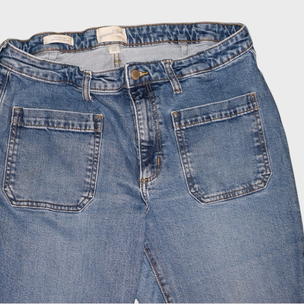 Universal Thread High Rise Flare Jeans with Front Patch Pockets - Picture 3 of 5